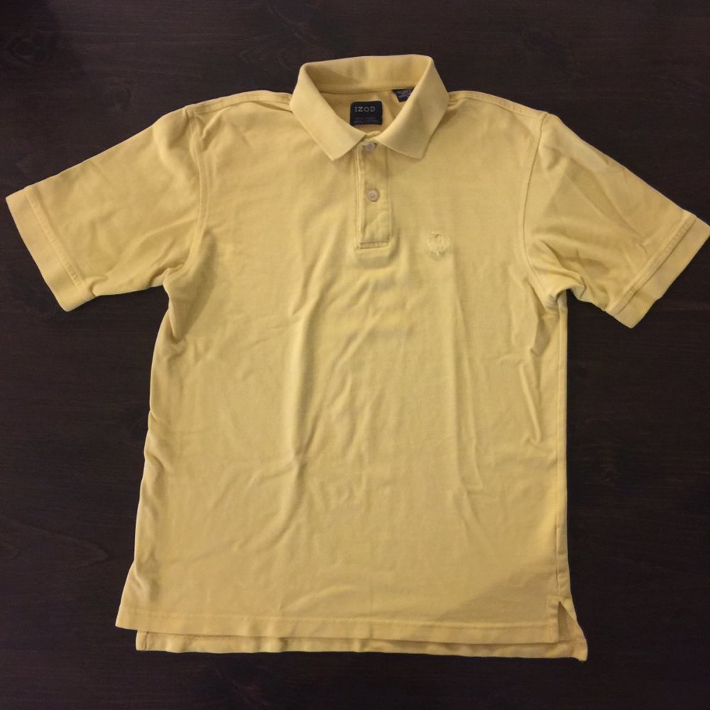 IZOD Men's Short Sleeve Yellow Polo Shirt
